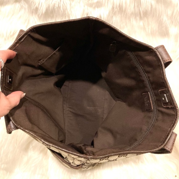 Authentic Gucci GG Monogram Logo Shoulder Bag Tote #6.8v. Good condition - Picture 7 of 15